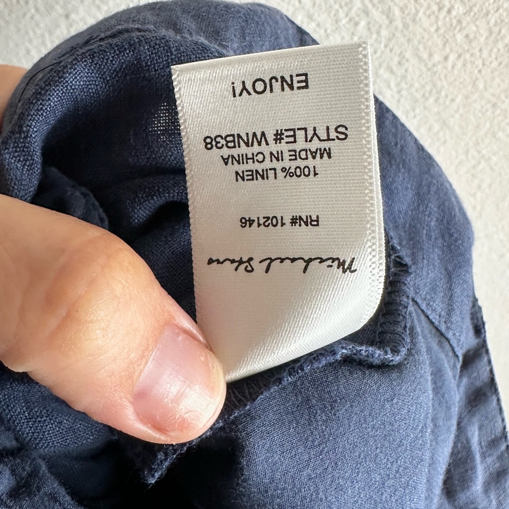 Michael Stars LinenTie-Front High Waist Shorts - Picture 3 of 4